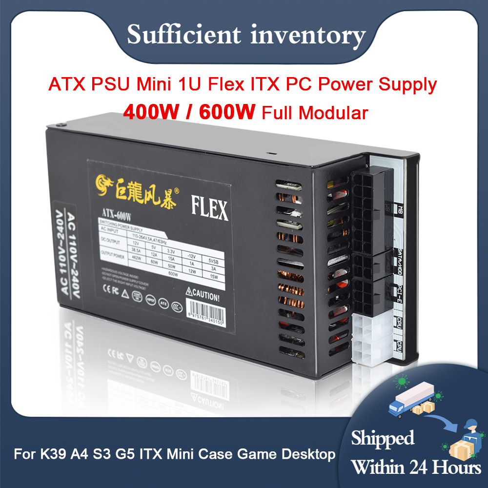 New PC Power Supply 400W 600W  - Flex Atx Power Supply 600W 1U recension och pris