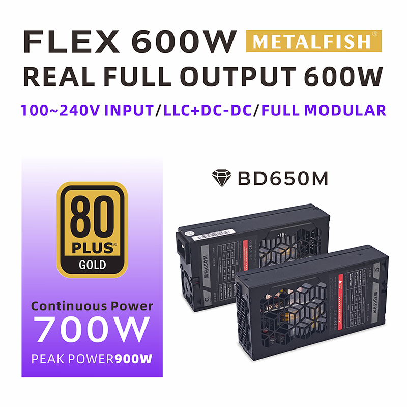 METALFISH Flex 600W Modular Po - Flex Atx Power Supply 600W 1U recension och pris